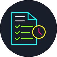 Task Line Multi Color Design vector