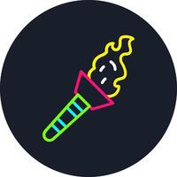 Torch Line Multi Color Design vector