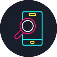 Search Line Multi Color Design vector