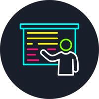 Teaching Line Multi Color Design vector