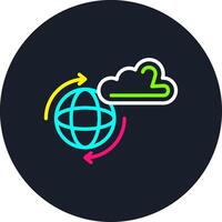 Worldwide Line Multi Color Design vector
