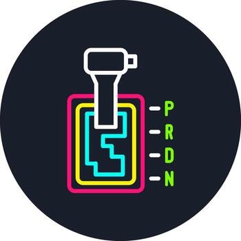 Automatic Transmission Line Multi Color Design vector