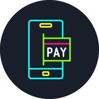 Payment Method Line Multi Color Design vector