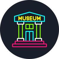 Museum Line Multi Color Design vector