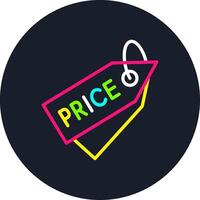 Price Tag Line Multi Color Design vector