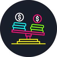 Imbalance Line Multi Color Design vector