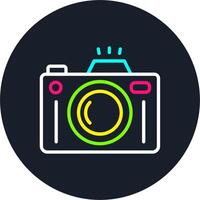 Camera Line Multi Color Design vector