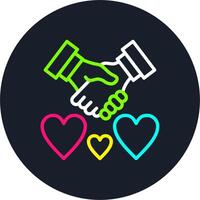 Customer Relationship Line Multi Color Design vector