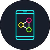 Share Line Multi Color Design vector