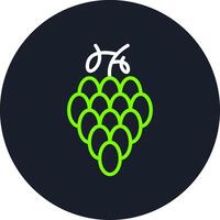Grapes Line Multi Color Design vector