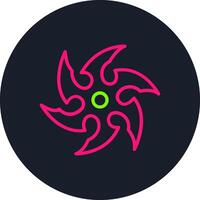 Ninja blade Line Multi Color Design vector