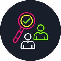 Check Mark Line Multi Color Design vector