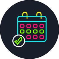 Calendar Line Multi Color Design vector