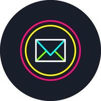 Mail Line Multi Color Design vector