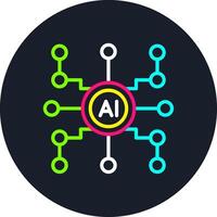 AI Line Multi Color Design vector