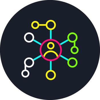 red línea multi color diseño vector