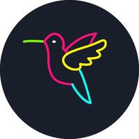 Hummingbird Line Multi Color Design vector