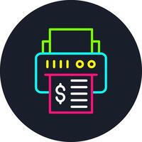 Printer Line Multi Color Design vector