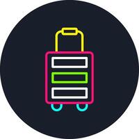 Suitcase Line Multi Color Design vector