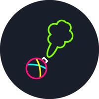 Smoke Bomb Line Multi Color Design vector