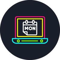Cyber Monday Line Multi Color Design vector