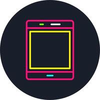 Tablet Line Multi Color Design vector