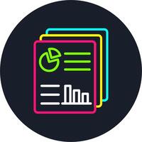 Report Line Multi Color Design vector