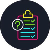 Exam Line Multi Color Design vector