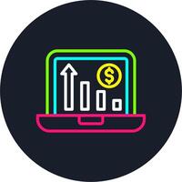 Business Growth Line Multi Color Design vector