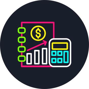 Accounting Line Multi Color Design vector