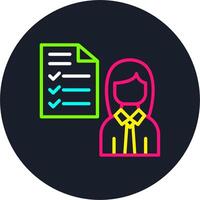 Daily tasks Line Multi Color Design vector