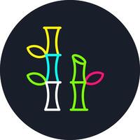 Bamboo Line Multi Color Design vector
