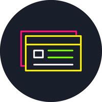 Credit Card Line Multi Color Design vector