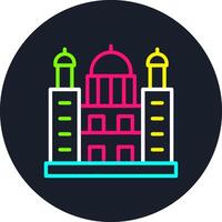 Saint Paul Cathedral Line Multi Color Design vector