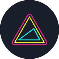 Steep Hill Line Multi Color Design vector