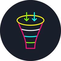 Funnel Line Multi Color Design vector