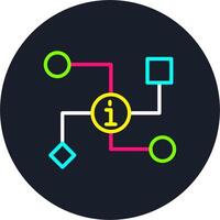 Network Line Multi Color Design vector