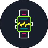 Smartwatch Line Multi Color Design vector