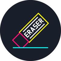 Eraser Line Multi Color Design vector