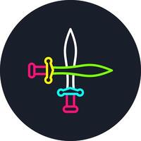 Sword Line Multi Color Design vector