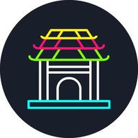 Pavilion Line Multi Color Design vector