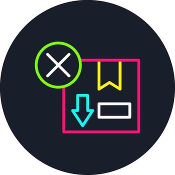 Cancel Line Multi Color Design vector