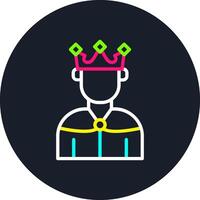 King Line Multi Color Design vector