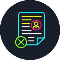 Not Qualified Line Multi Color Design vector