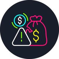 Insolvent Line Multi Color Design vector