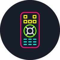 Remote Control Line Multi Color Design vector
