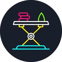Iron Table Line Multi Color Design vector