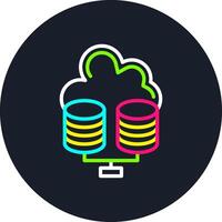 Database Line Multi Color Design vector