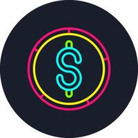 Coin Line Multi Color Design vector