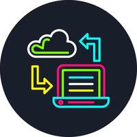 Data Transfer Line Multi Color Design vector